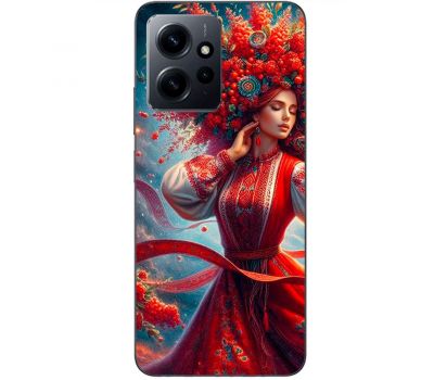 Чохол для Xiaomi Redmi Note 12 4G MixCase патріотичні жінка в червоному