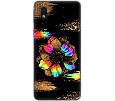 Чохол для Samsung Galaxy A01 Core (A013) MixCase Леопард райдужна квітка
