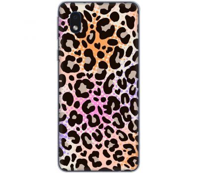Чохол для Samsung Galaxy A01 Core (A013) MixCase Леопард рожево-оранжевий