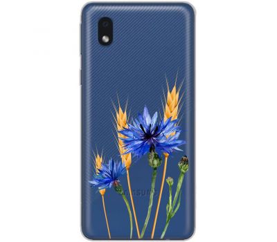 Чохол для Samsung Galaxy A01 Core (A013) Mixcase квіти волошки в колосках
