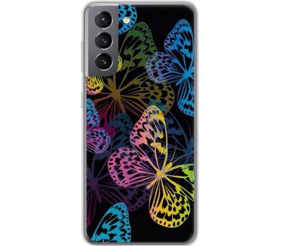 Чохол для Samsung Galaxy S21 (G991) MixCase метелики неонові