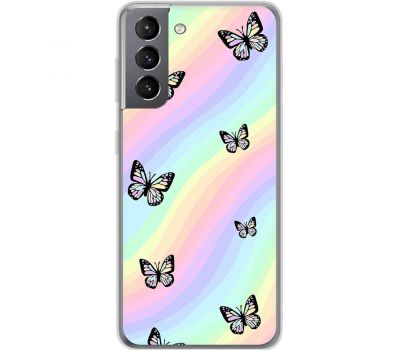 Чохол для Samsung Galaxy S21 (G991) MixCase метелики райдужні веселі
