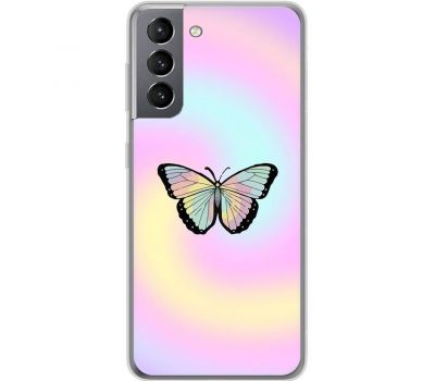 Чохол для Samsung Galaxy S21 (G991) MixCase метелики райдужний