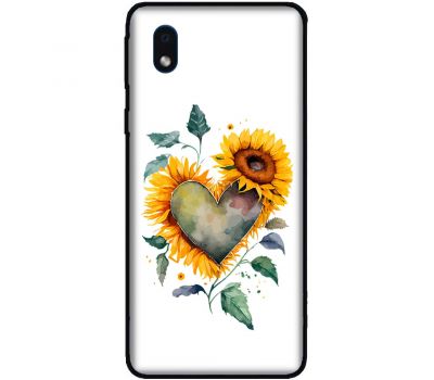 Чохол для Samsung Galaxy A01 Core (A013) MixCase осінь соняшник з серцем
