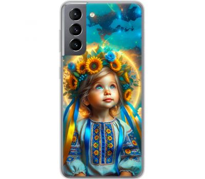 Чохол для Samsung Galaxy S21 (G991) MixCase патріотичні маленька україночка