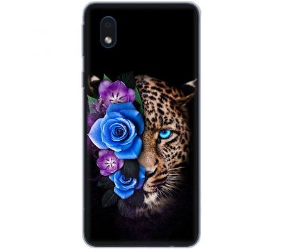 Чохол для Samsung Galaxy A01 Core (A013) MixCase Леопард у квітах