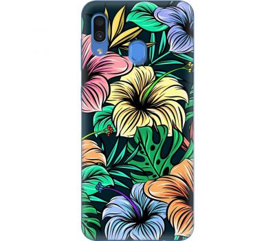 Чохол для Samsung Galaxy A20 / A30 MixCase квіти тропіки
