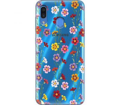 Чохол для Samsung Galaxy A20 / A30 Mixcase квіти патерн квіткових ліан