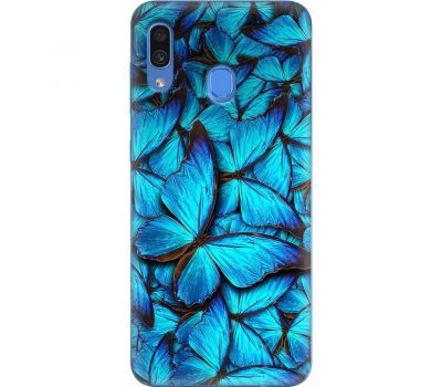 Чохол для Samsung Galaxy A20 / A30 MixCase метелики сині