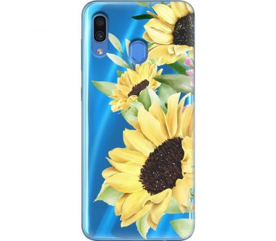 Чохол для Samsung Galaxy A20 / A30 Mixcase квіти великі соняшники