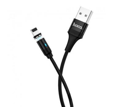 Кабель USB Hoco U76 Fresh magnetic Lightning 2.4A 1.2m чорний