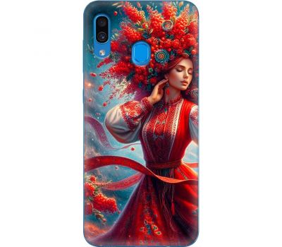 Чохол для Samsung Galaxy A20 / A30 MixCase патріотичні жінка в червоному