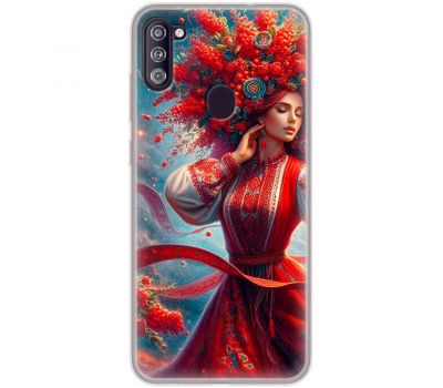 Чохол для Samsung Galaxy A11 / M11 MixCase патріотичні жінка в червоному