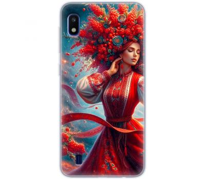 Чохол для Samsung Galaxy A10 (A105) MixCase патріотичні жінка в червоному