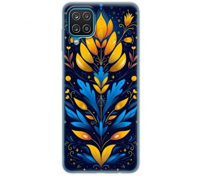 Чохол для Samsung Galaxy A12 / M12 MixCase патріотичні жовто-блакитний орнамент