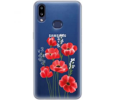 Чохол для Samsung Galaxy A10s (A107) Mixcase квіти маки в польових травах