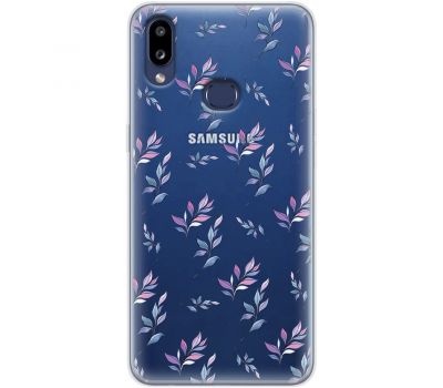 Чохол для Samsung Galaxy A10s (A107) Mixcase квіти патерн гілки з градієнтом