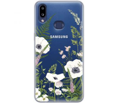 Чохол для Samsung Galaxy A10s (A107) Mixcase квіти білі квіти лісові трави