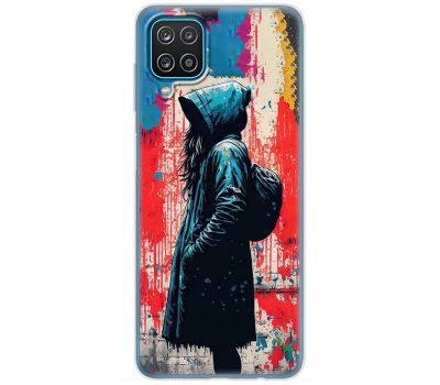 Чохол для Samsung Galaxy A12 / M12 MixCase асорті дівчина в плащі