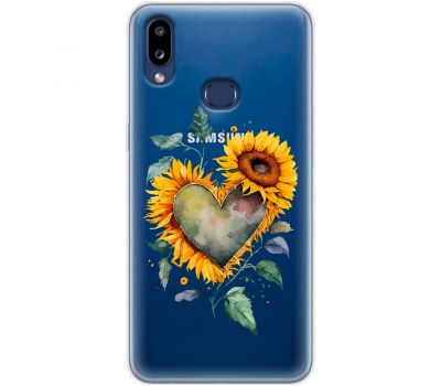 Чохол для Samsung Galaxy A10s (A107) MixCase осінь соняшник з серцем