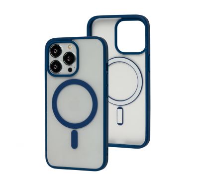 Чохол для iPhone 13 Pro Color MagSafe синій