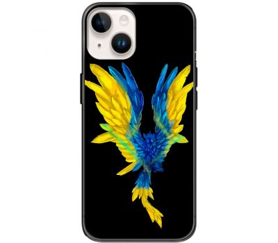 Чохол для iPhone 14 MixCase патріотичні жовто-синій птах