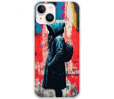 Чохол для iPhone 15 MixCase асорті дівчина в плащі