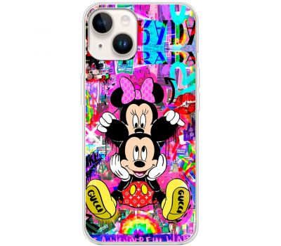 Чохол для iPhone 15 MixCase графіті Mickey and Minnie mouse