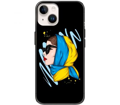 Чохол для iPhone 13 MixCase патріотичні дівчина в жовто-синій хустці