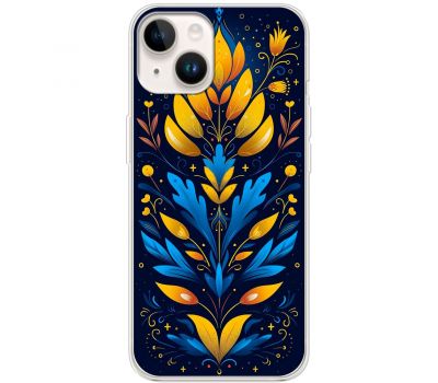 Чохол для iPhone 14 MixCase патріотичні жовто-блакитний орнамент