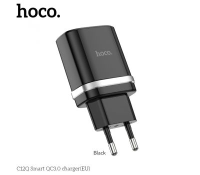 Мережевий ЗП Hoco C12Q Smart QC3,0 чорний 3463400