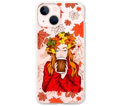 Чохол для iPhone 14 MixCase осінь дівчина з віночком