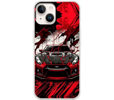 Чохол для iPhone 13 MixCase машини чорно-червона