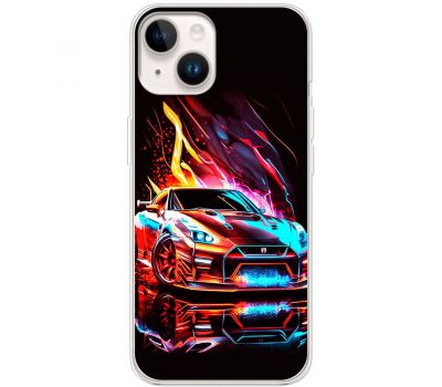 Чохол для iPhone 13 MixCase машини червона в полум'ї