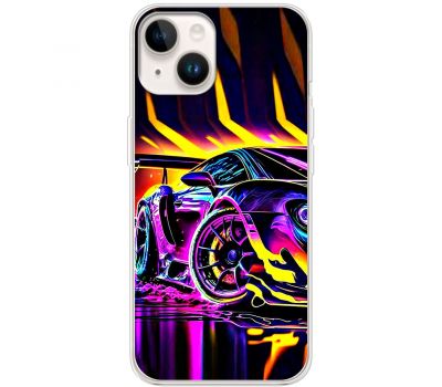 Чохол для iPhone 14 MixCase машини в полум'ї