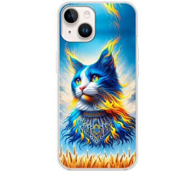 Чохол для iPhone 14 MixCase патріотичні кіт