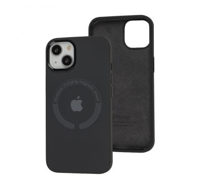 Чохол для iPhone 13 Metal Camera MagSafe Silicone charcoal gray