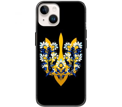 Чохол для iPhone 13 MixCase патріотичні тризуб в квітах