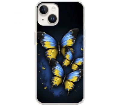 Чохол для iPhone 15 MixCase патріотичні метелики