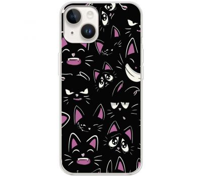 Чохол для iPhone 13 mini MixCase мультики black cat