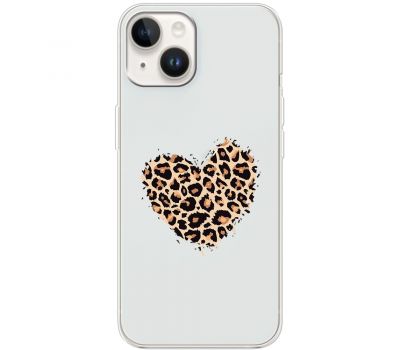 Чохол для iPhone 15 Plus MixCase Леопард серце