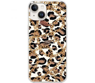 Чохол для iPhone 15 Plus MixCase Леопард ланцюжок