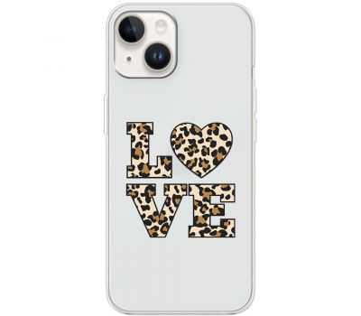 Чохол для iPhone 15 Plus MixCase Леопард love