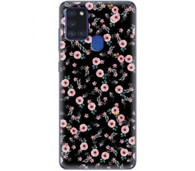 Чохол для iPhone 15 MixCase квіти на чорному