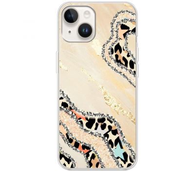 Чохол для iPhone 15 MixCase Леопард кристал