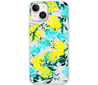 Чохол для iPhone 15 MixCase патріотичні жовто-блакитні квіти
