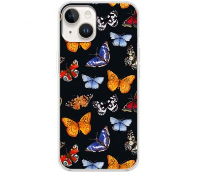 Чохол для iPhone 13 mini MixCase метелики фарбами mix