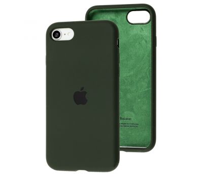 Чохол для iPhone 7/8 Silicone Full зелений / black green