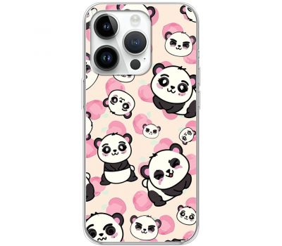 Чохол для iPhone 15 Pro MixCase мультики panda love