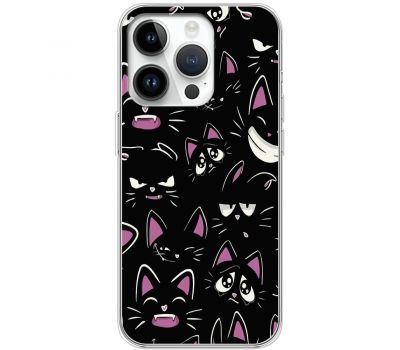 Чохол для iPhone 15 Pro MixCase мультики black cat